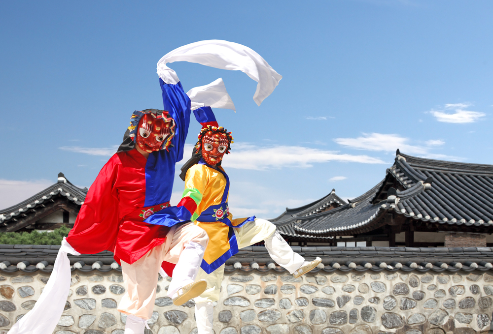 The,Traditional,Korean,Bongsan,Masked,Dance